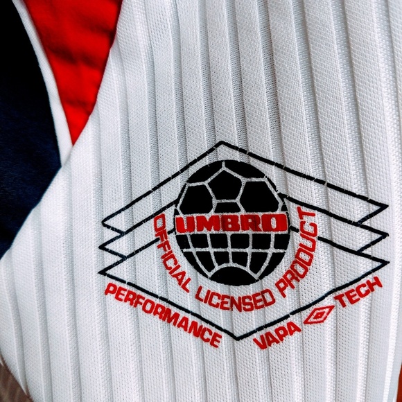 VTG Umbro England Collared Futbol Soccer Shirt - Picture 3 of 6